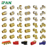Raccords en laiton IFAN pour plomberie, raccords à compression PEX, raccords à pression PEX, raccords coulissants en laiton