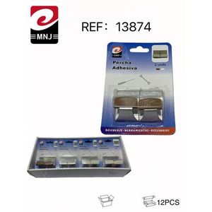 Mnj Percha Adhesiva 2 Unds Gancio per montaggio a parete per organizer, contenitore in plastica rettangolare - Product Image 1