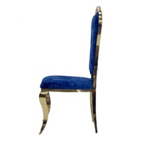 Chaise de salle à manger française LS0129 en gros, durable, en acier inoxydable, empilable, pour mariages, banquets, hôtels, villas, salons, bureaux à domicile