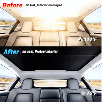 2 pare-soleil pliables sans couture pour Tesla Model Y Juniper 2025 2026, protection solaire isolante contre la chaleur, accessoires de voiture
