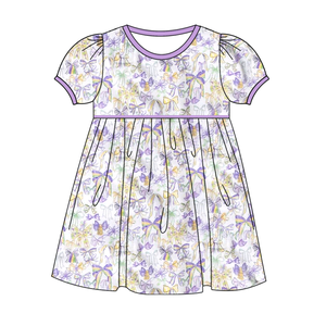 Personalizado Mardi Gras impresión Boutique hermana coincide niños falda trajes vestido Casual niños pulóver lazos venta al por mayor hermana ropa - Product Image 2