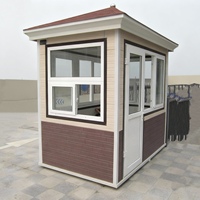Borne de sécurité préfabriquée en conteneur, bureau en structure légère en acier, étanche, résistante au vent, moderne, écologique, à faible coût, de fabrication chinoise