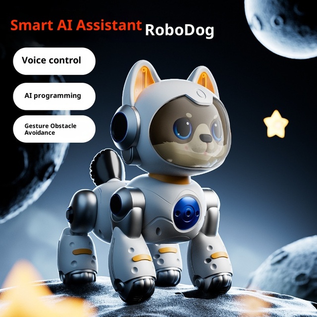 ALBLSSA Plastic Robot Dog Intelligent Remote Control Interactive AI Toy for Kids