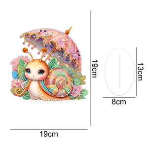 Nuevo producto, adorno de pintura de diamantes 5d, bonito Caracol bonito con paraguas, artesanías de cristal, soporte de escritorio creativo, señal para decoración del hogar - Product Image 2