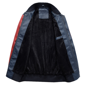 Chaqueta de Béisbol para Hombre, Estilo Primavera-Otoño 2026, Chaqueta de Cuero Sintético con Forro Polar, Chaqueta de Motociclista Personalizada - Product Image 1