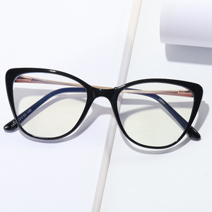 Gafas Cat Eye sin Receta TR90 1907 Anti-Radiación con Bloqueo de Luz Azul, Lentes Transparentes, Unisex, Ópticas - Product Image 1