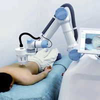 Robot de massage multifonction LSCURE avec tête de massage interchangeable et corps principal sur chariot, idéal pour les salles de sport, les centres de spa et les centres de récupération