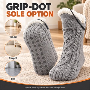 Custom Fleece-Lined Heated <b>Socks</b> for Hosiery Brands with OEM ODM Product Development, Private Label and Branded Packaging Design - Product Image 5