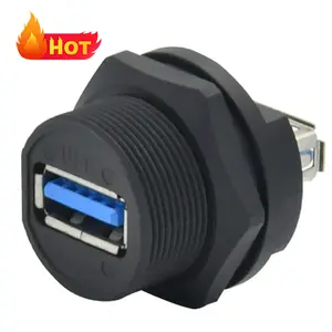 Ip67 Panel Mount Connector Met Mannelijke Vrouwelijke Houders Usb2.0 Usb3.0 Waterdichte Adapter Usb Kabel Voor Genre Connectoren