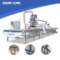 Router CNC de 3 Ejes con Carga/Descarga Automática, Anidamiento, Recorrido de 1500x3000x250mm, Bomba de Núcleo para Fabricación de Muebles y Gabinetes