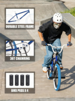 Vélo de montagne BMX Freestyle en carbone avec freins à disque hydrauliques, 24 vitesses, roues en alliage d'aluminium pour la course, 22 pouces