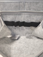 Sac à couches pliable multifonctionnel en feutre avec fermeture éclair, portable et durable pour le rangement des essentiels quotidiens du nouveau-né