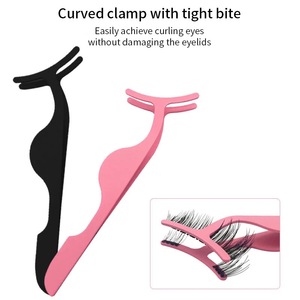 Pince à cils personnalisée avec logo, en acier inoxydable, applicateur d'extensions de cils, outil de beauté - Product Image 2
