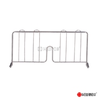 Étagère réglable de fil de poteau de conception de porte-livres de meubles de chrome inébranlable de 10 rangées avec la division