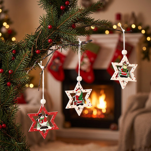 Ornements de Noël en bois personnalisés CCH, décorations de Noël créatives, cadeau de Noël - Product Image 2