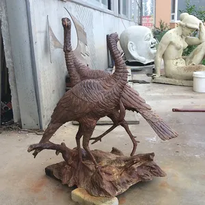庭の彫刻家の装飾等身大ブロンズ像金属野鳥
