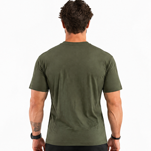 T-shirt vierge rouge pour homme de haute qualité, coupe classique, manches courtes, en tissu écologique infroissable, idéal pour l'impression par transfert thermique – Vente en gros - Product Image 6