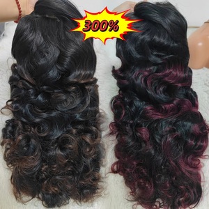 โปรโมชั่นขายส่งวิกผมราคา 100 ดอลลาร์ วิกผมหนาแน่น 300% วิกผมแท้แบบไม่ผ่านการแปรรูป วิกผมลูกไม้แบบ 13x4 วิกผมหยิกเด้งดึ๋งขนาด 22 นิ้ว - Product Image 2