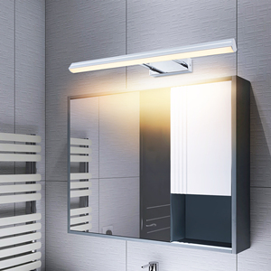 โครเมี่ยมตกแต่งไฟห้องน้ำที่ทันสมัยพร้อมเทคโนโลยี LED ประหยัดพลังงานที่ออกแบบมาสำหรับการติดตั้งมากกว่ากระจก - Product Image 6