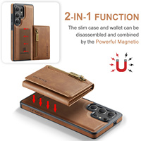 Étui pour téléphone Samsung Galaxy S26 Ultra avec support magnétique pour recharge sans fil et porte-cartes en similicuir, compatible S25 Plus S24 S23 S22