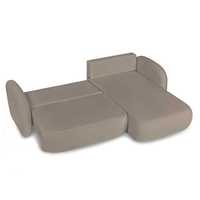 Sofá con marco de madera de chenilla con decoración trasera de metal, sofá cama de salón simple, muebles de sala de estar