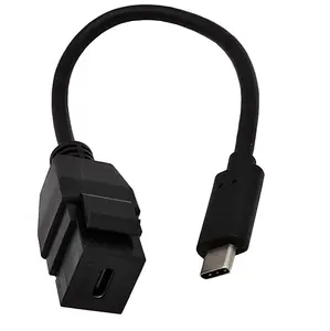 USB 3.1 Tipo C Maschio a Femmina da Pannello di Montaggio Inserto Cavo Adattatore per Presa A Muro Face Plate