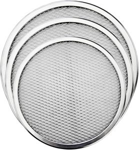 New Home Kitchen <b>Pizza</b> Screen Stainless Steel <b>Pizza</b> Trays Round Bakeware Perforated <b>Pizza</b> Fries Bread Cookies Baking <b>Pan</b> - Product Image 1