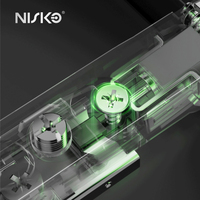 Charnière hydraulique 4D Nisko pour armoire de cuisine, charnière dissimulée en acier inoxydable à clipser, quincaillerie de porte pour meubles