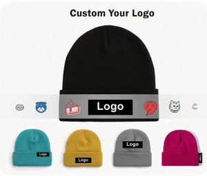 2026 Custom Knitted Beanie <b>Hats</b> Embroidery Text Logo Print Image Personalized Design <b>Winter</b> Warm Breathable Fruit Beach - Product Image 2