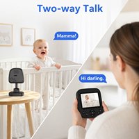 Moniteur vidéo pour bébé sans fil 2,4 GHz, écran IPS 2,8 pouces, caméra HD 1080P, 12MP, grand angle, audio bidirectionnel, vision nocturne, portée de 300 m