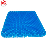 Coussin de siège en gel bleu avec housse antidérapante au design sportif et double refroidissement en silicone Taille personnalisée Cool Tpe Coussin de siège de voiture