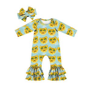 Leopard Cheetah Custom Prints Girls Ruffle Jumpsuit Long Sleeve Autumn <b>Toddler</b> Ruffle Romper Clothes Fall Jumpsuits for Baby - Product Image 6