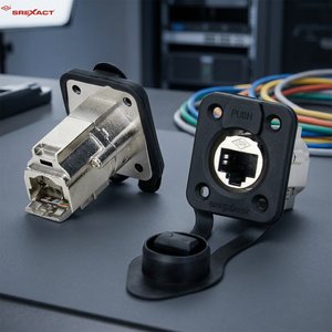 SREXACT STP Cat6A <b>RJ45</b> Female IDC Termination Panel Connector Cover High Performance Model SVP597-IDC-WP for Audio & Video - Product Image 3