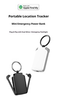Banco de Energía Portátil Multifunción de 2000mAh con Llavero Tipo-C, Linterna de Emergencia, Rastreador de Posicionamiento Global Antipérdida