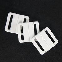 Boucles de fermeture avant de soutien-gorge en plastique en gros, personnalisées, durables, couleur blanche, fermoir de bikini 30mm