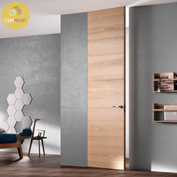Portes coulissantes doubles en bois modernes CBMmart à fermeture amortie pour usage extérieur/intérieur dans les villas et projets de construction