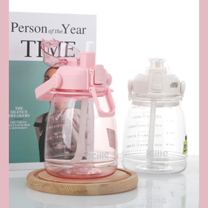 Bouteille d'eau en plastique Transparent, ml, pour enfants, Sport, rose, vert, blanc, coloré, grande capacité, avec paille - Product Image 4