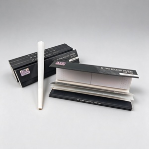 HermitCrab-Ace Ultra Thin 10g Custom Black King Size Tobacco Leaves Cigarette Rolling Paper with tips - Product Image 4