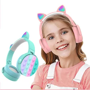 Jbl-oreillettes de jeu, écouteurs sans fil, oreilles de chat, lumière LED, mignon, casque d'écoute pour filles, ordinateur, nouvelle collection