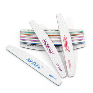 <span class=keywords><strong>Lime</strong></span> à ongles double face professionnelle, épaisse et résistante, en forme de demi-lune, pour manucure, avec papier de verre et fonction polissoir - Product Image 4