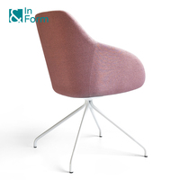 Fauteuil en mousse moulée à pied fixe en métal Fauteuil de bureau pour les invités Fauteuil de loisirs Chaises visiteurs pour la réception Salle d'attente