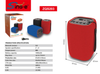 Altavoz Bluetooth Inalámbrico Mini HIFI SING-E, Portátil, de Tela, Resistente al Agua, Subwoofer Estéreo, Sonido de Música con Bajos, Caja BT Activa