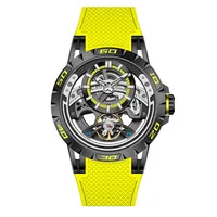 Montre-bracelet de luxe automatique mécanique squelette Titan Fashions Urban Dual Flywheel Hollow Out Sport CHANCE CE8007