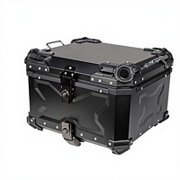 Vente en gros de coffre arrière pour moto 45L à trois côtés, motif en X, coffre pour scooter, coffre pour vélo électrique, en alliage d'aluminium