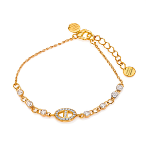 Bracelet en cristal, acier inoxydable 316L, plaqué or PVD, bijoux durables et résistants pour femmes - Product Image 2