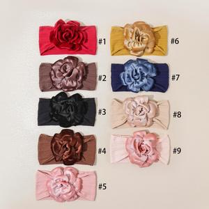 Handgemaakte roosbloem design haaraccessoires elastische zachte nylon hoofdband bruiloft hoofdband baby haar hoofdband - Product Image 3
