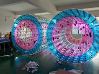 Coloré Durable PVC Gonflable Rouleau D'eau Marche Rouler Boules Cylindre Zorb En Plastique Roue Tube Jumbo