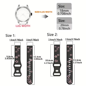 Bracelet de montre connectée sport en silicone gaufré bicolore 18mm/20mm pour <span class=keywords><strong>femme</strong></span>, compatible <span class=keywords><strong>Garmin</strong></span> – Bracelet de montre réglable confortable et décontracté 10 - Product Image 6