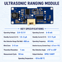 Émetteur-récepteur de Module de télémétrie à ultrasons étanche 40kHz divisé pour DC3-5V plage de détection de 0.5 à 5m de niveau d'eau sous-marine