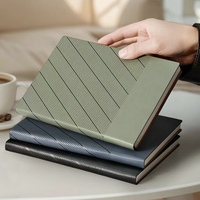 Ensemble de carnets A5 personnalisés avec logo, couverture rigide en cuir souple, reliure cousue de haute qualité, cadeau d'affaires pour le bureau, 100 feuilles